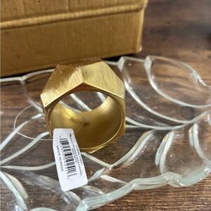 Geometric Gold napkin Ring made in india